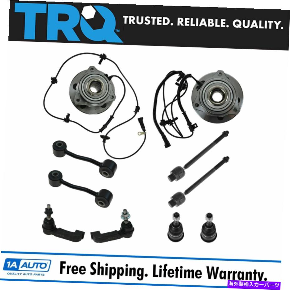 ボールジョイント TRQ 10 PCステアリングサスペンションキットホイールベアリングアセンブリタイロッドボールジョイント TRQ 10 pc Steering Suspension Kit Wheel bearing Assemblies Tie Rods Ball Joints【並行輸入品】