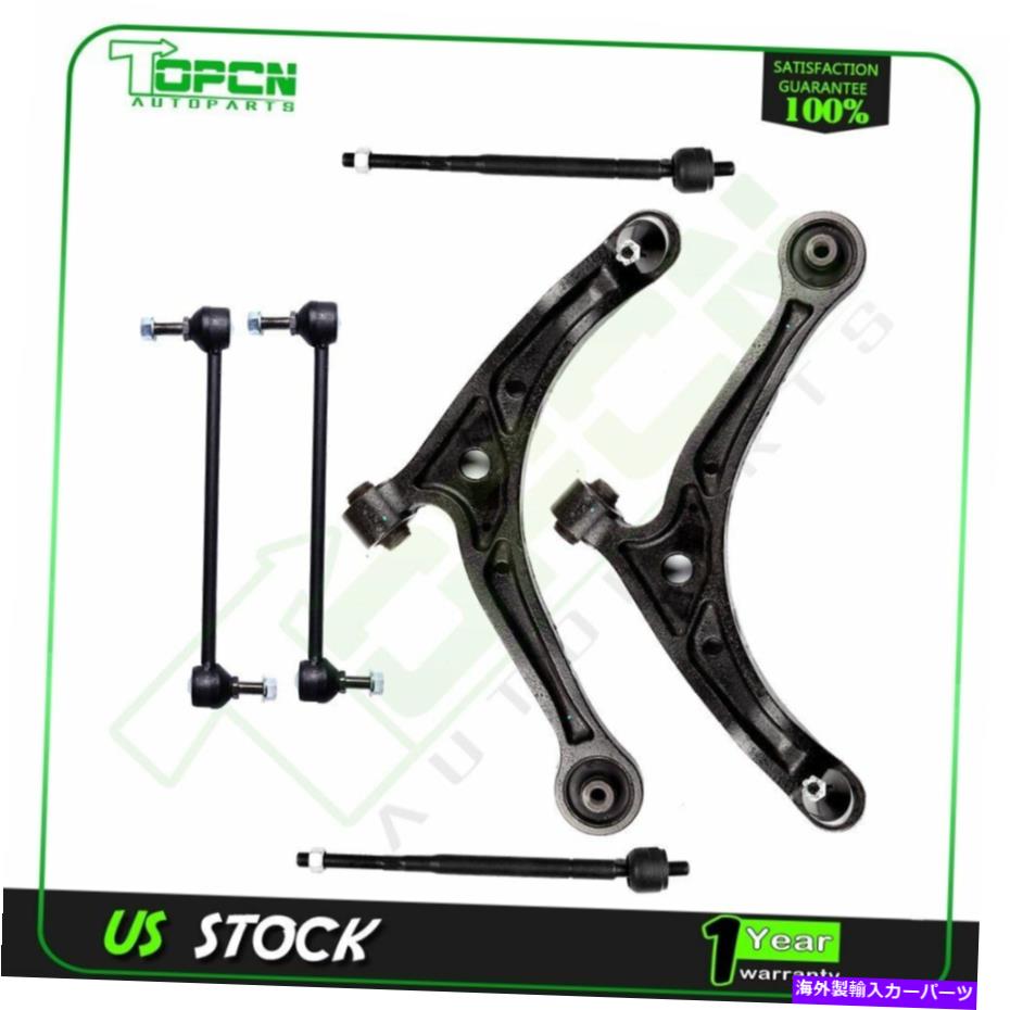 ボールジョイント ホンダ・オセイシー99-01フロントコントロールアームボールジョイントタイロッド6pcsに適合 Fits for Honda Osyssey 99-01 Front Lower Control Arm Ball Joint Tie Rod 6Pcs【並行輸入品】