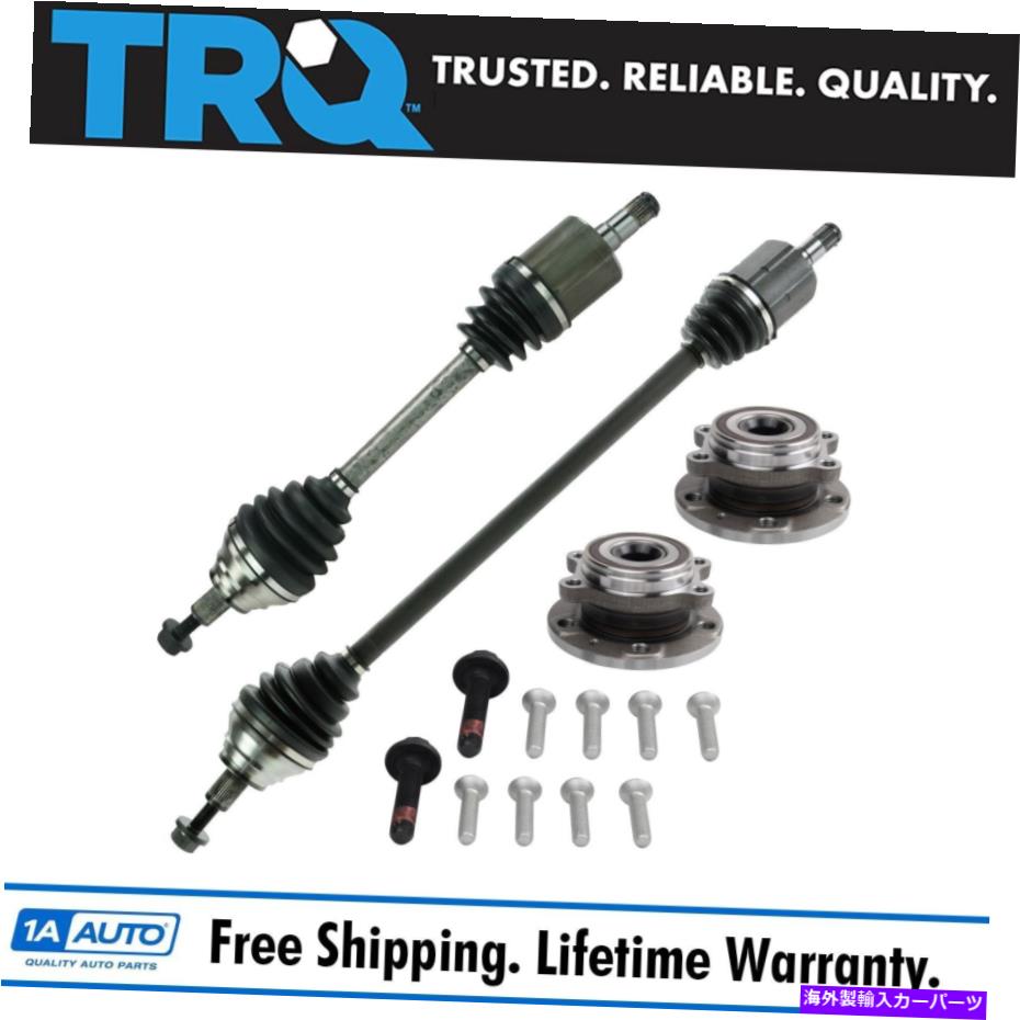 ボールジョイント TRQフロントCV車軸ハブベアリングは11-14 VWゴルフ05-18ジェッタ06-09パッサット TRQ Front CV Axles Hub Bearings Fits 11-14 VW Golf 05-18 Jetta 06-09 Passat【並行輸入品】
