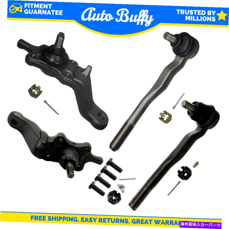 ボールジョイント ムーグ4PCキットアウタータイロッドトヨタ4ランナートラックSUVのフロントローボールジョイント MOOG 4pc Kit Outer Tie Rods Front Lower Ball Joints for Toyota 4Runner Truck SUV【並行輸入品】