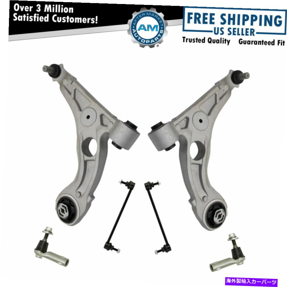 ボールジョイント 6ピースステアリングサスペンションキットコントロールアームボールジョイントアウタータイロッドリンク 6 Piece Steering Suspension Kit Control Arms w/ Ball Joints Outer Tie Rods Links【並行輸入品】