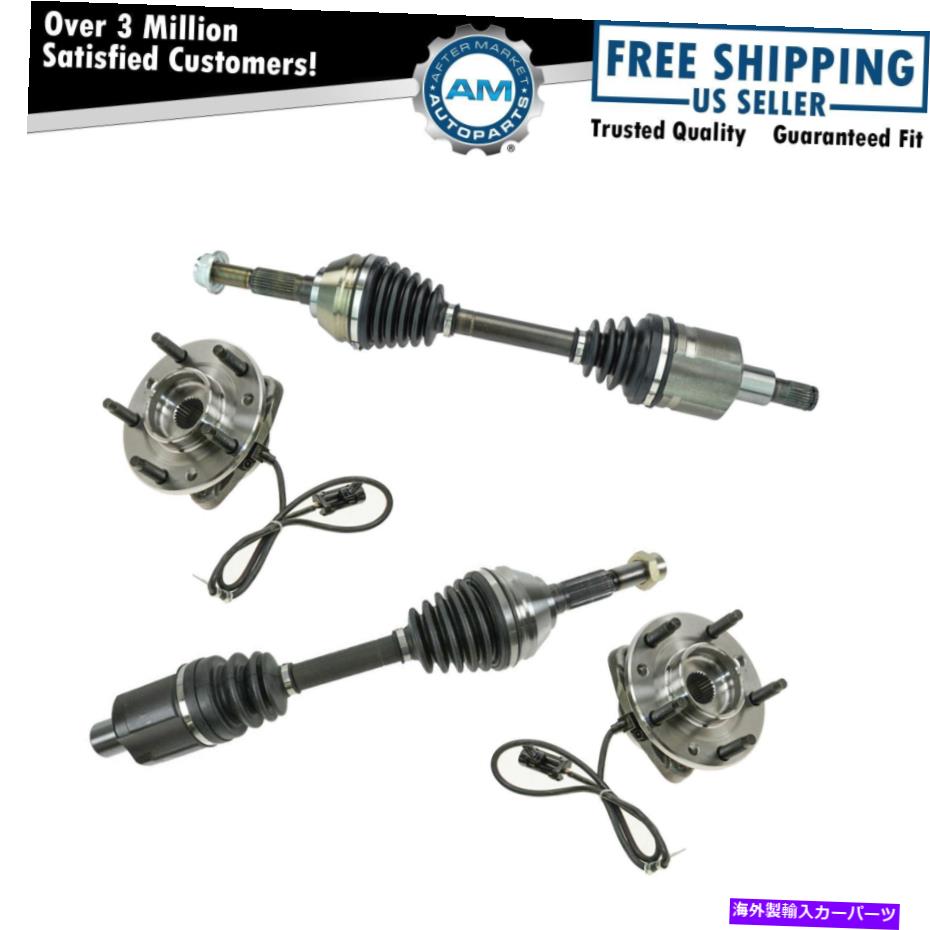 ボールジョイント CV車軸＆ホイールベアリングハブキットフロントシボレーGMC ZR2 4WD NEWの左右ペア CV Axle & Wheel Bearing Hub Kit Front Left Right Pair for Chevy GMC ZR2 4WD New【並行輸入品】