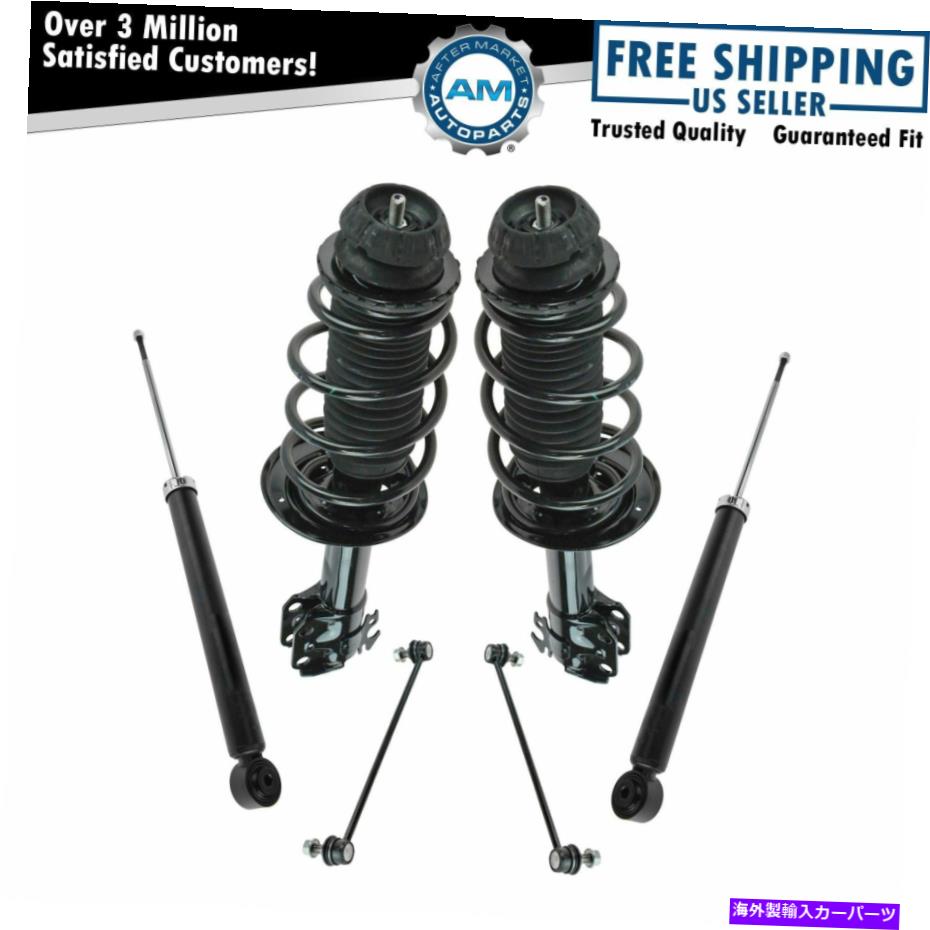 ボールジョイント ヤリス用のフロントリアストラットスプラットショックスウェイリンクサスペンションキット6pc Complete Front Rear Strut Spring Shock Sway Link Suspension Kit 6pc for Yaris【並行輸入品】