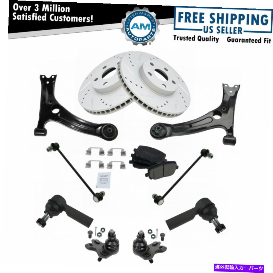 ボールジョイント 11PCステアリング＆サスペンションキットベイクパ??ッドローターコントロールアームタイロッド 11pc Steering & Suspension Kit Bake Pads Rotors Control Arms Tie Rods【並行輸入品】