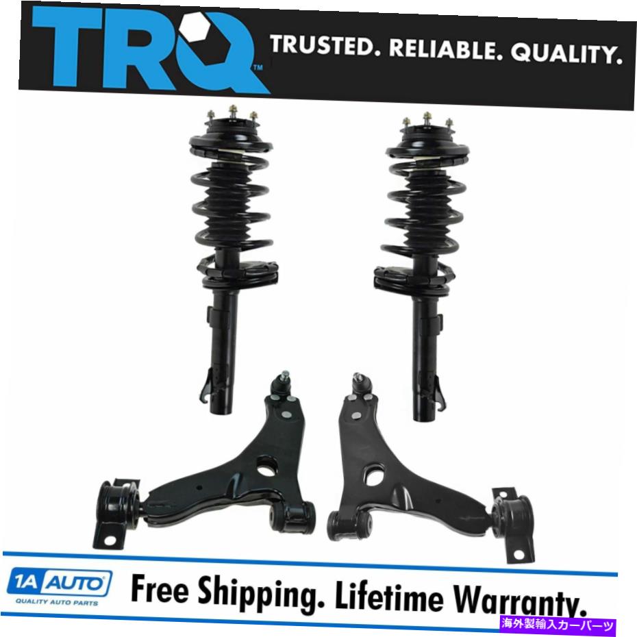 ボールジョイント TRQ 4 PCサスペンションキット完全なストラットとスプリングアセンブリを備えた装着新しいアーム TRQ 4 pc Suspension Kit Complete Strut & Spring Assemblies w/ Control Arms New【並行輸入品】