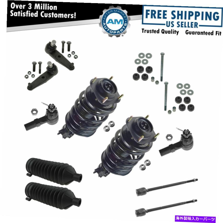 ボールジョイント 12ピースステアリングサスペンションキットラックブートボールジョイントスウェイリンクタイロッド 12 Piece Steering Suspension Kit Rack Boot Ball Joint Sway Link Tie Rod for Ford【並行輸入品】