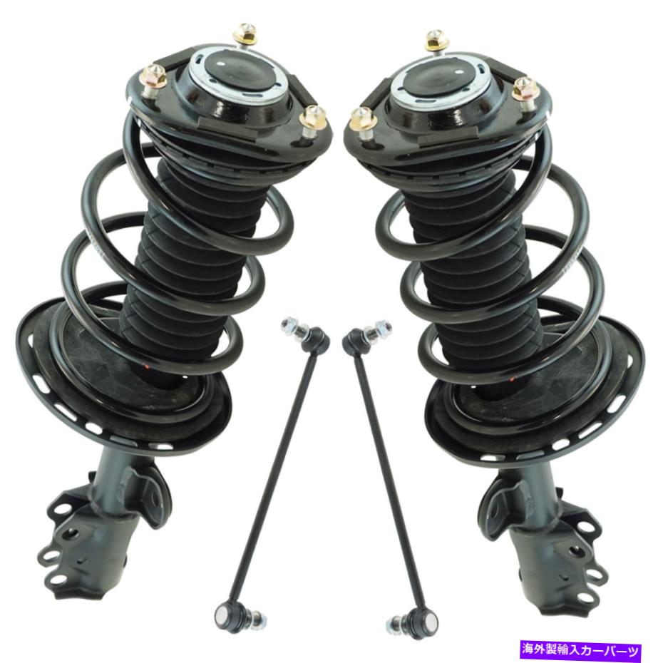 ボールジョイント TRQ 4ピースフロントサスペンションストラットアセンブリスウェイバーエンドリンクキットRAV-4用セット TRQ 4 Piece Front Suspension Strut Assembly Sway Bar End Link Kit Set for Rav-4【並行輸入品】