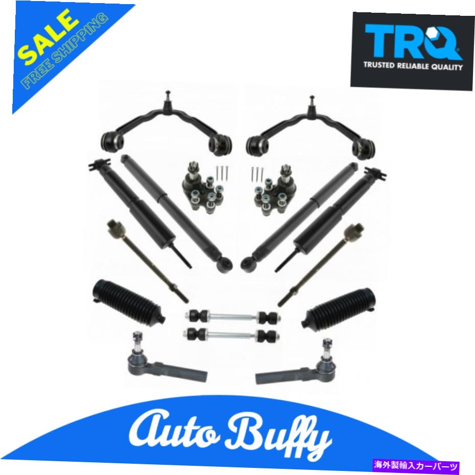 ボールジョイント TRQ 16ピースステアリング＆サスペンションキットコントロールアームタイロッドショックアブソーバー TRQ 16 Piece Steering & Suspension Kit Control Arms Tie Rods Shock Absorbers【並行輸入品】