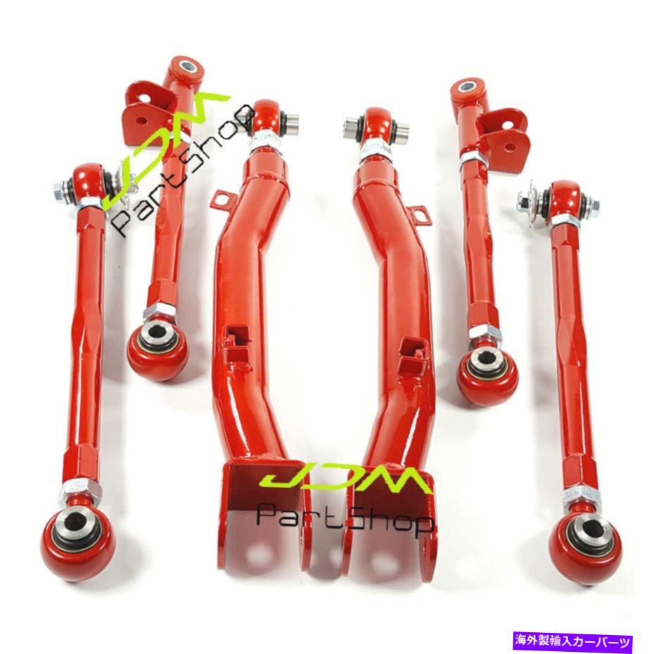 ボールジョイント 02-07のSubaru Impreza WRX STI 2.0 2.5Lリアラテラルコントロールトレーリングアームレッド for 02-07 Subaru Impreza WRX STi 2.0 2.5L Rear Lateral Control Trailing Arms Red【並行輸入品】