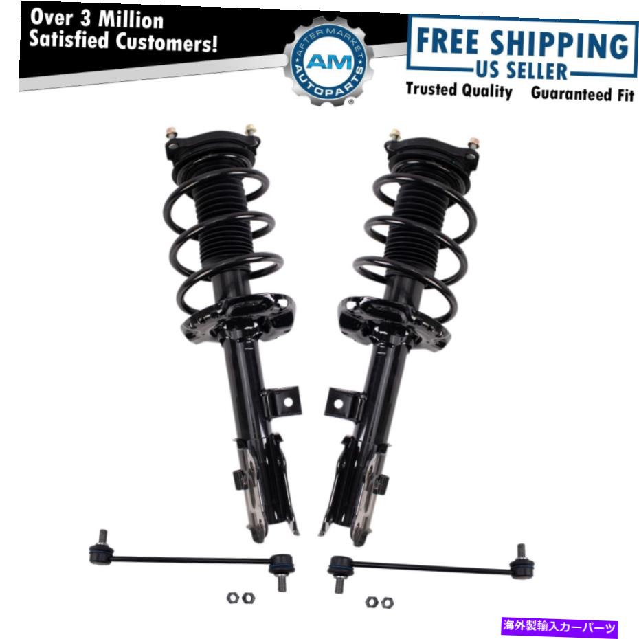ボールジョイント フロントコンプリートストラットリンクキットフィット16-18ヒュンダイツーソン17-19 KIAスポーツ Front Complete Struts Links Kit Fits 16-18 Hyundai Tucson 17-19 Kia Sportage【並行輸入品】