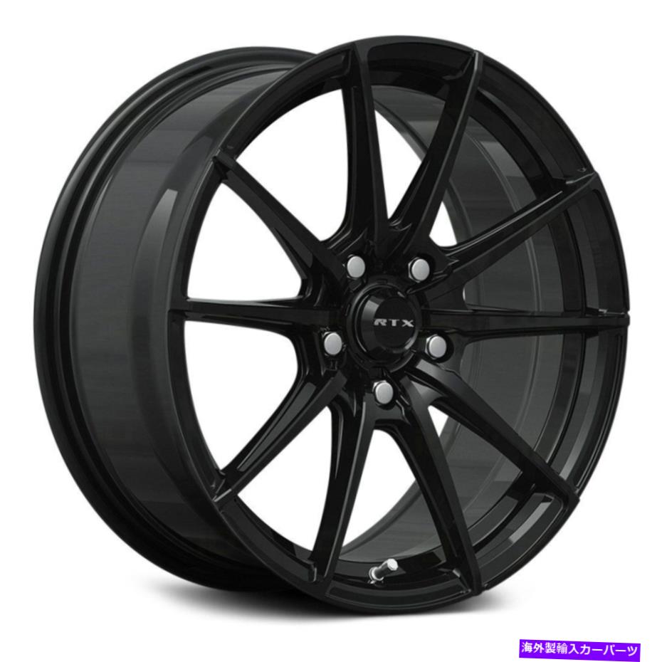 ホイール　４本セット RTX SL01ホイール16x7（40、5x114.3、73.1）4のブラックリムセット RTX SL01 Wheels 16x7 (40, 5x114.3, 73.1) Black Rims Set of 4【並行輸入品】
