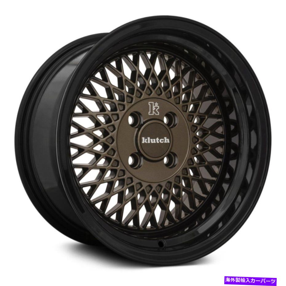 ホイール　４本セット Klutch SL1ホイール15x8.5（20、4x98、73.1）4のブロンズリムセット Klutch SL1 Wheels 15x8.5 (20, 4x98, 73.1) Bronze Rims Set of 4【並行輸入品】