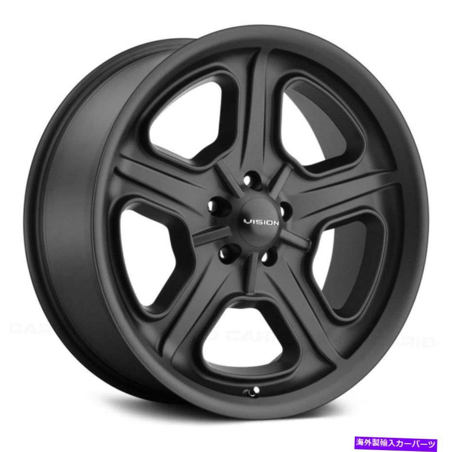 ホイール 4本セット ビジョン147デイトナホイール17x8(0、5x120.65、83)4のブラックリムセット Vision 147 DAYTONA Wheels 17x8 (0, 5x120.65, 83) Black Rims Set of 4【並行輸入品】|Us Custom Parts Shop USDM