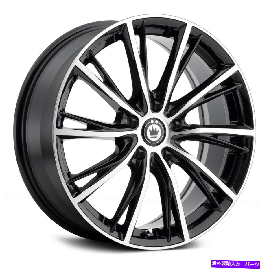 ホイール 4本セット Konig Inspirves Wheels 17x7.5(45、5x112、66.56)4のブラックリムセット Konig IMPRESSION Wheels 17x7.5 (45, 5x112, 66.56) Black Rims Set of 4【並行輸入品】