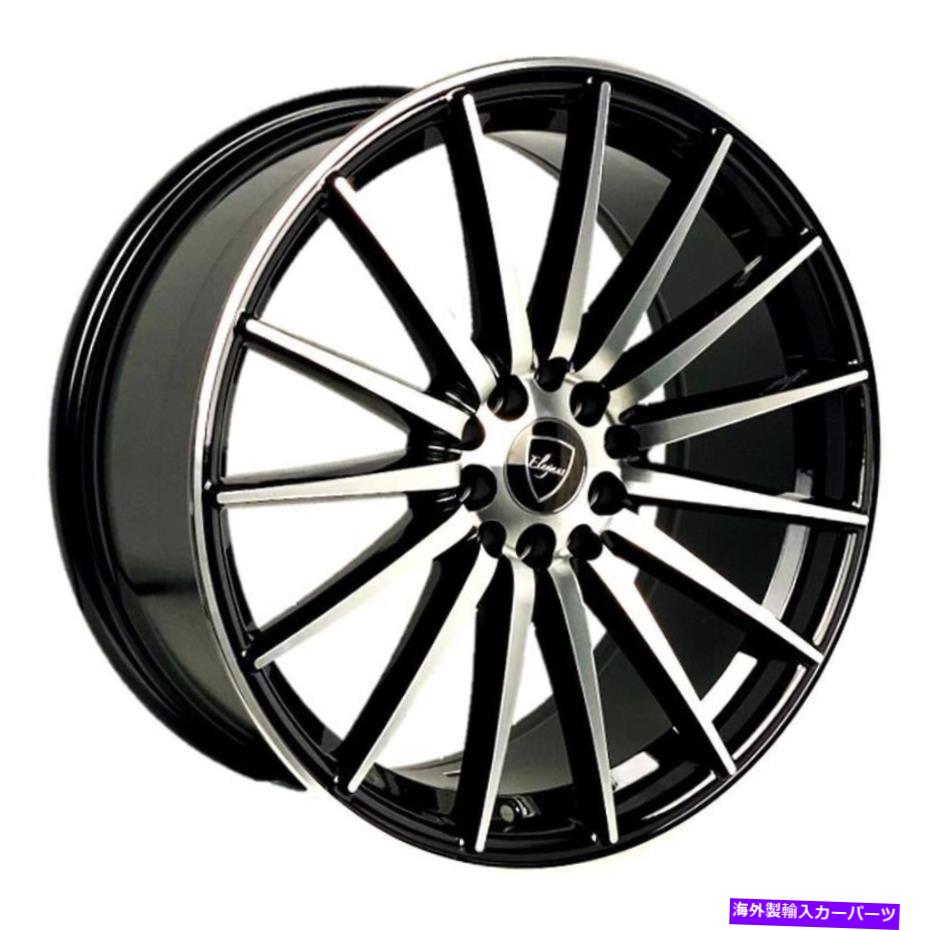 ホイール　４本セット エレガントなE007ホイール17x7.5（35、5x114.3、72.6）4のブラックリムセット Elegant E007 Wheels 17x7.5 (35, 5x114.3, 72.6) Black Rims Set of 4【並行輸入品】