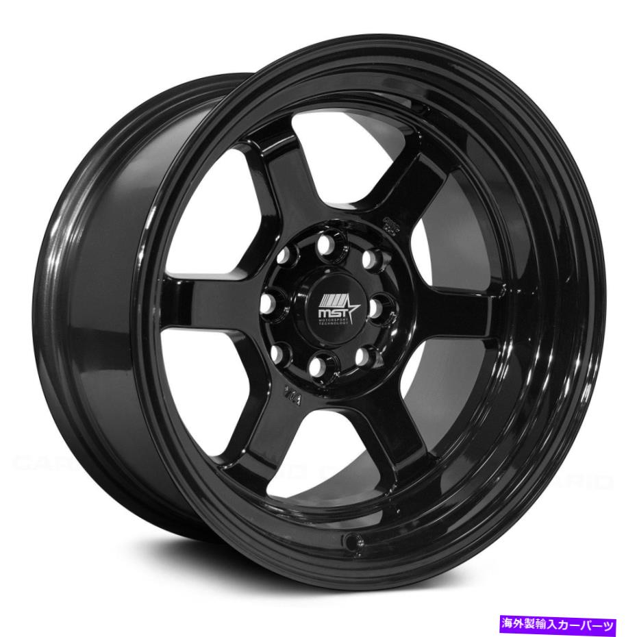 ホイール　４本セット MSTタイム攻撃ホイール16x8（20、4x100、73.1）4のブラックリムセット MST Time Attack Wheels 16x8 (20, 4x100, 73.1) Black Rims Set of 4【並行輸入品】
