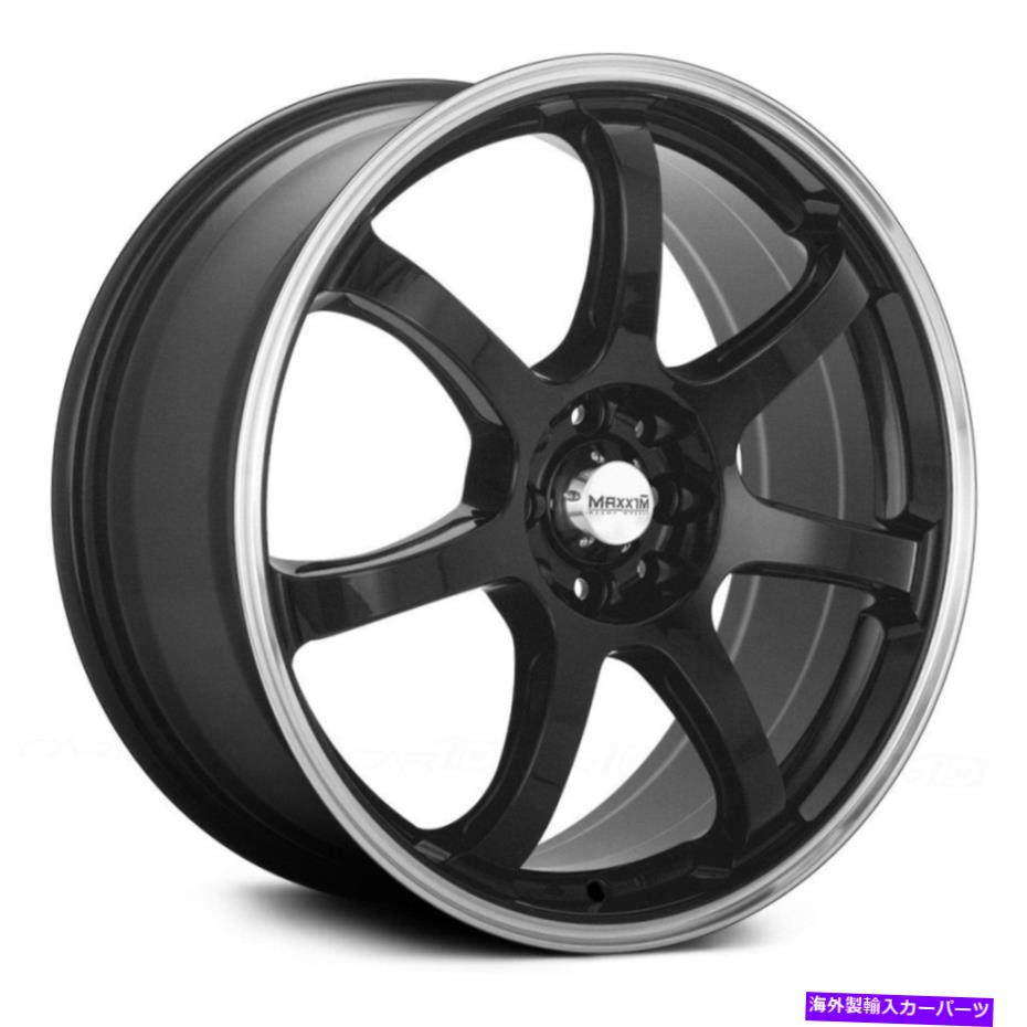 ホイール 4本セット Maxxix Knight Wheels 16x7(40、5x114.3、73.1)4のブラックリムセット Maxxim Knight Wheels 16x7 (40, 5x114.3, 73.1) Black Rims Set of 4【並行輸入品】|Us Custom Parts Shop USDM