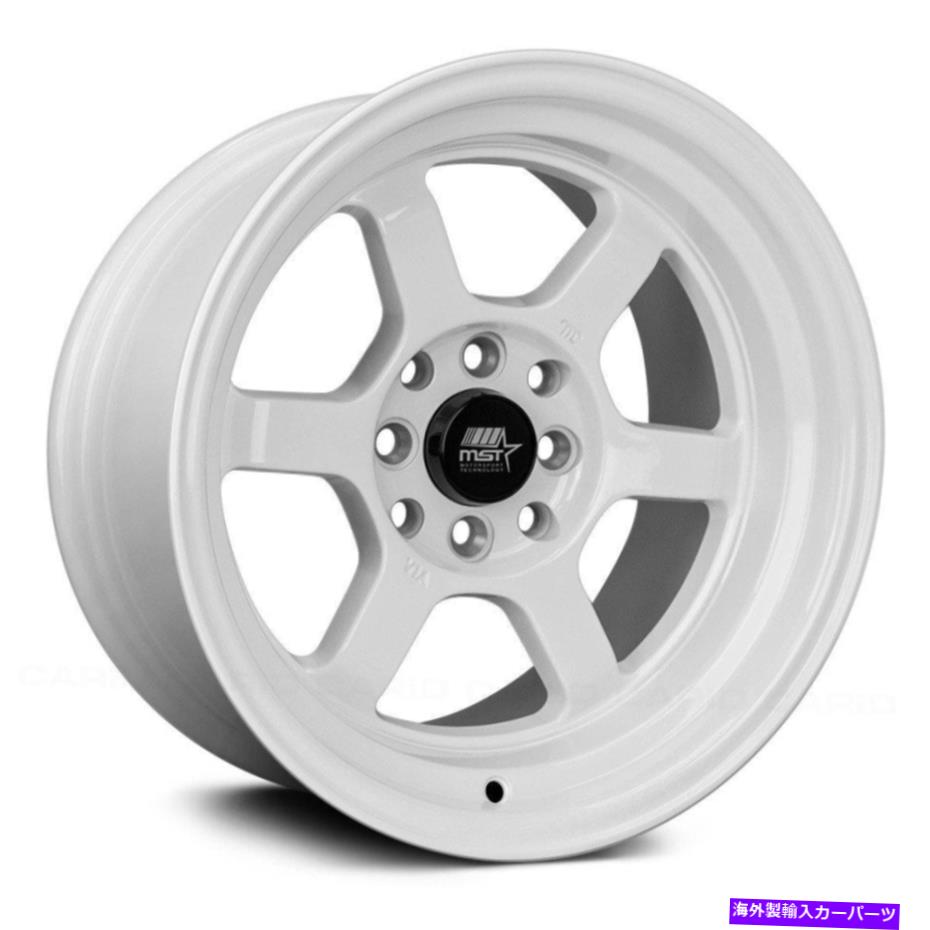 ホイール 4本セット MSTタイム攻撃ホイール16x8(20、4x100、73.1)4のホワイトリムセット MST Time Attack Wheels 16x8 (20, 4x100, 73.1) White Rims Set of 4【並行輸入品】
