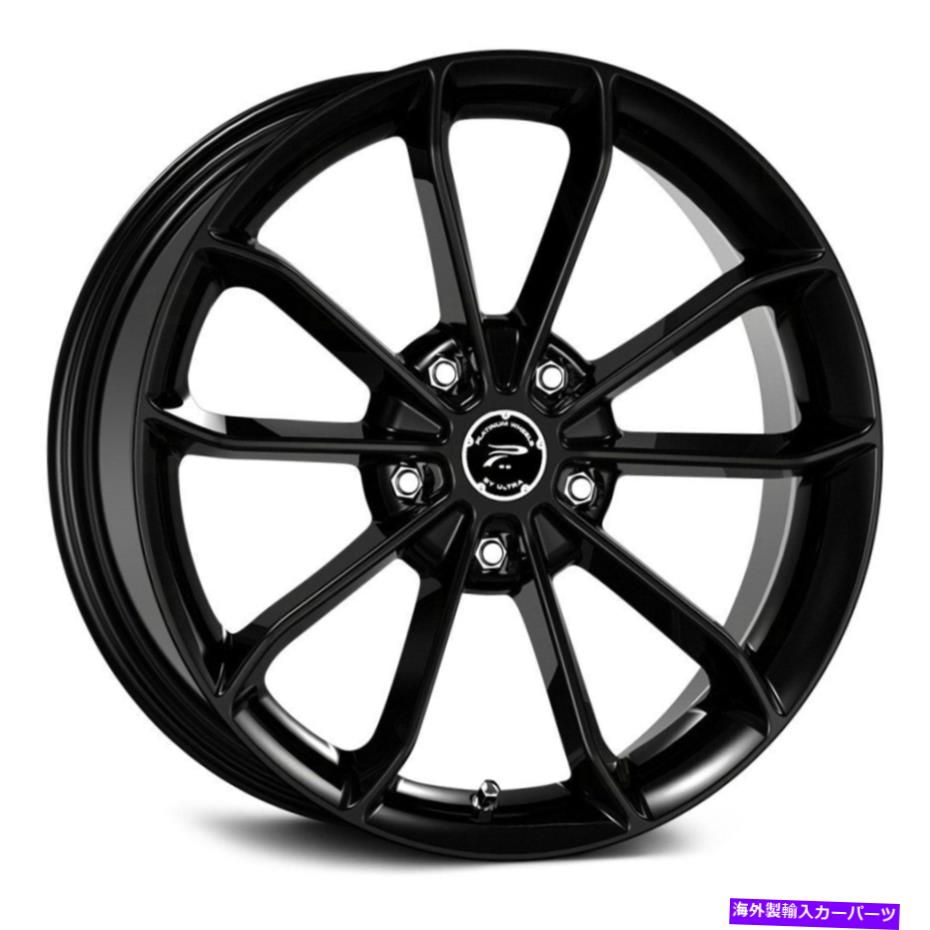 ホイール　４本セット Platinum 457BK啓示ホイール17x8（40、5x112、66.56）4のブラックリムセット Platinum 457BK REVELATION Wheels 17x8 (40, 5x112, 66.56) Black Rims Set of 4【並行輸入品】