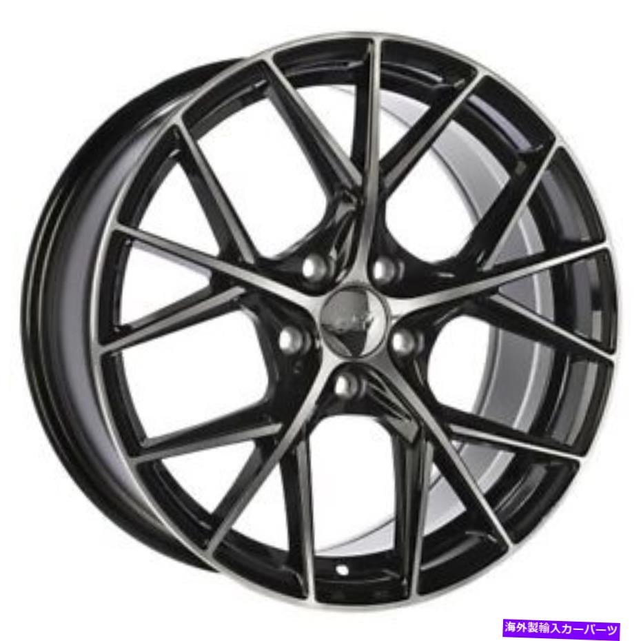 ホイール　４本セット Dai Alloys DW124 A-Specホイール17x7.5（40、5x105、56.6）4のブラックリムセット DAI Alloys DW124 A-SPEC Wheels 17x7.5 (40, 5x105, 56.6) Black Rims Set of 4【並行輸入品】