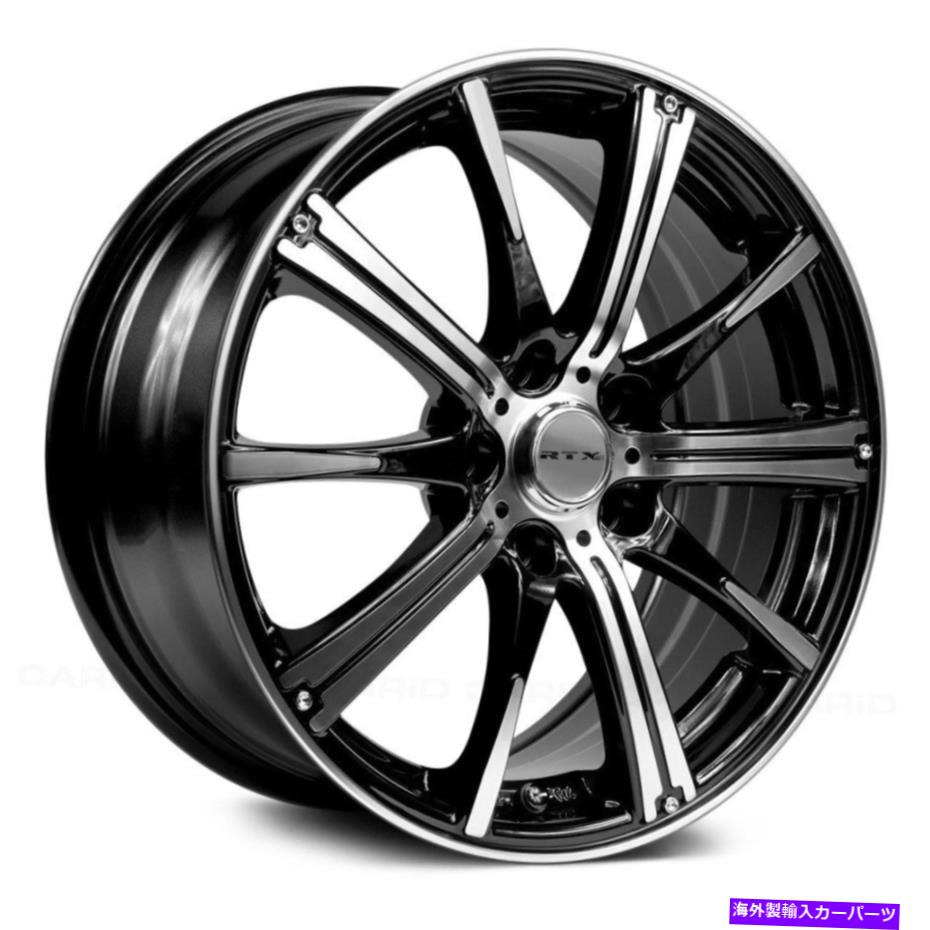 ホイール　４本セット RTXスパークホイール16x6.5（45、5x114.3、73.1）4のブラックリムセット RTX SPARK Wheels 16x6.5 (45, 5x114.3, 73.1) Black Rims Set of 4【並行輸入品】