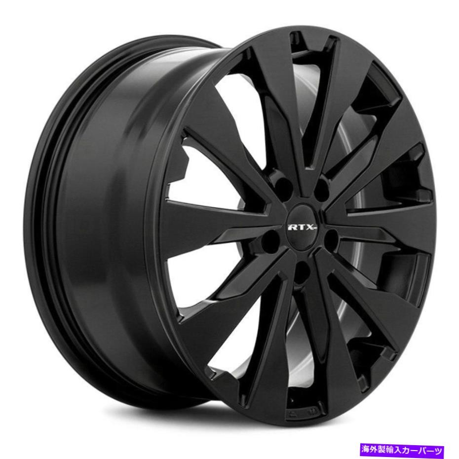 ホイール　４本セット RTXエステートホイール17x7（48、5x114.3、56.1）4のブラックリムセット RTX ESTATE Wheels 17x7 (48, 5x114.3, 56.1) Black Rims Set of 4【並行輸入品】