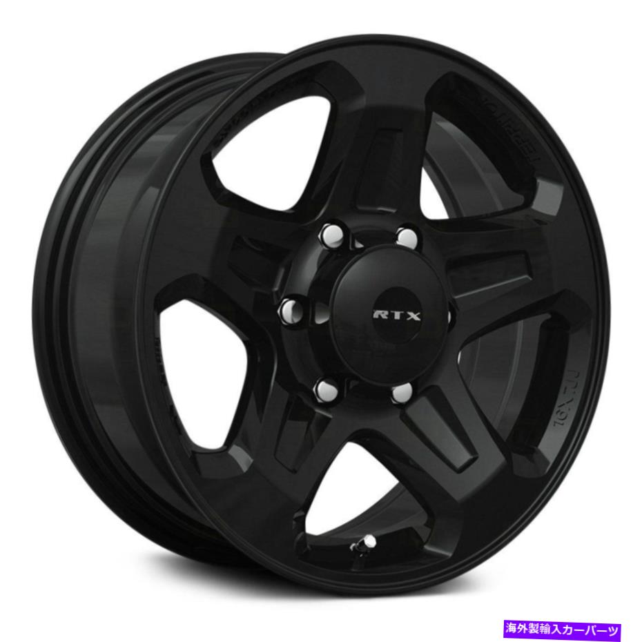 ホイール　４本セット RTXクーリエホイール16x7（30、6x130、84.1）4のブラックリムセット RTX COURIER Wheels 16x7 (30, 6x130, 84.1) Black Rims Set of 4【並行輸入品】