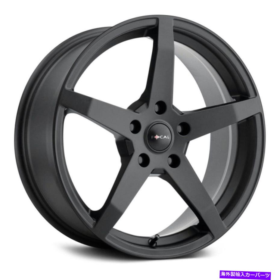 ホイール　４本セット フォーカル455SB F-55ホイール17x8（35、5x110、72.62）4のブラックリムセット Focal 455SB F-55 Wheels 17x8 (35, 5x110, 72.62) Black Rims Set of 4【並行輸入品】
