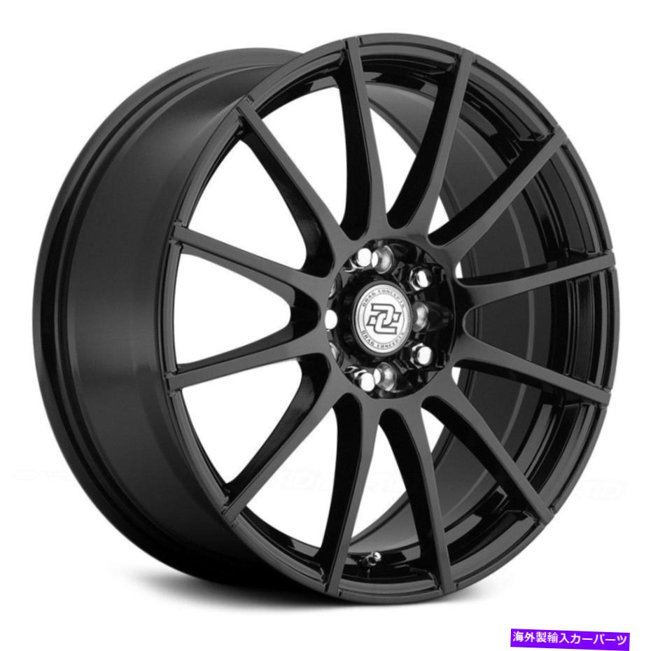ホイール　４本セット ドラッグコンセプトR-16ホイール16x7（38、5x114.3、73.1）4のブラックリムセット Drag Concepts R-16 Wheels 16x7 (38, 5x114.3, 73.1) Black Rims Set of 4【並行輸入品】