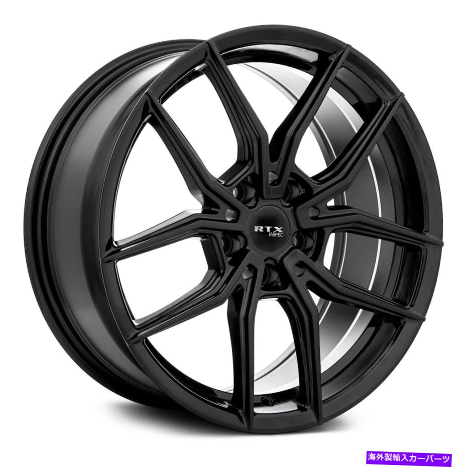 ホイール　４本セット RTX SW05ホイール17x7.5（35、5x112、66.6）4のブラックリムセット RTX SW05 Wheels 17x7.5 (35, 5x112, 66.6) Black Rims Set of 4【並行輸入品】