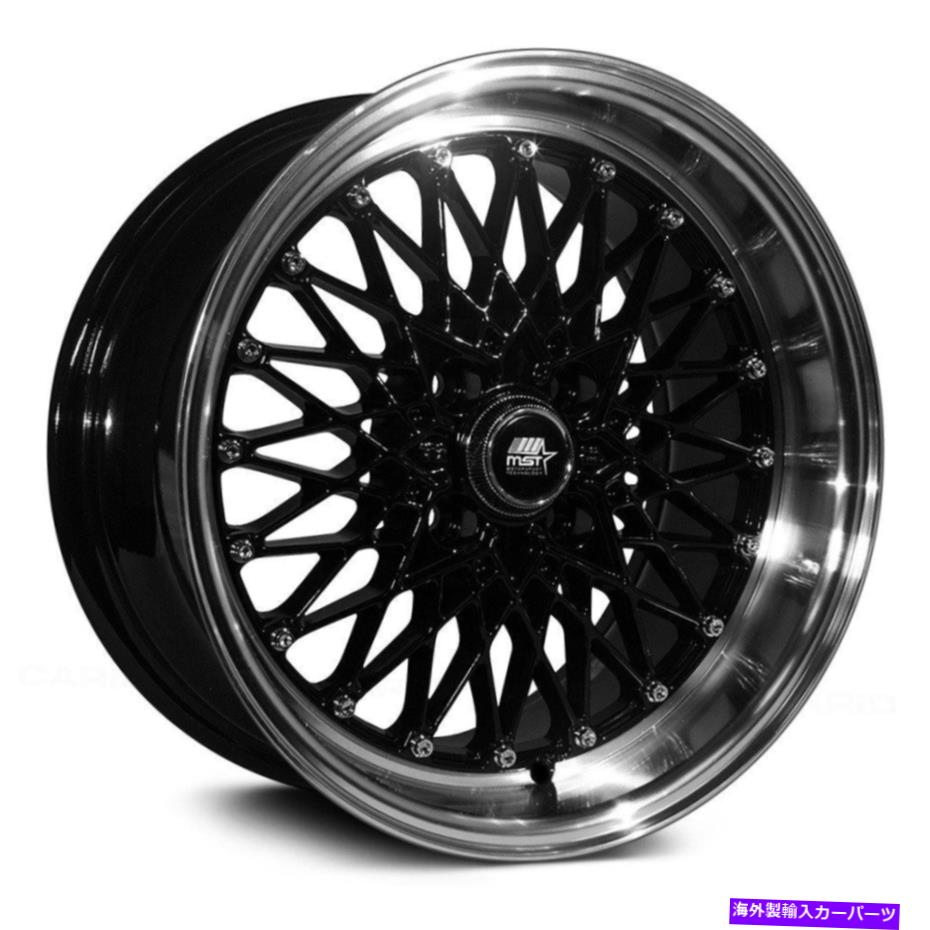 ホイール　４本セット MST MT16ホイール15x8（20、4x100、73.1）4のブラックリムセット MST MT16 Wheels 15x8 (20, 4x100, 73.1) Black Rims Set of 4【並行輸入品】｜Us Custom Parts Shop USDM