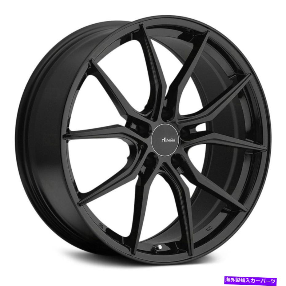 ホイール 4本セット Advanti Racing Hybris Wheels 18x8(35、5x114.3、73.1)4のブラックリムセット Advanti Racing HYBRIS Wheels 18x8 (35, 5x114.3, 73.1) Black Rims Set of 4【並行輸入品】|Us Custom Parts Shop USDM