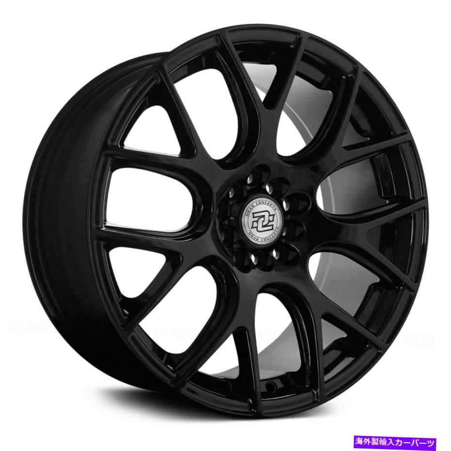 ホイール　4本セット ドラッグコンセプトR-15ホイール17x7.5（40、5x114.3、73.1）4のブラックリムセット Drag Concepts R-15 Wheels 17x7.5 (40, 5x114.3, 73.1) Black Rims Set of 4画像