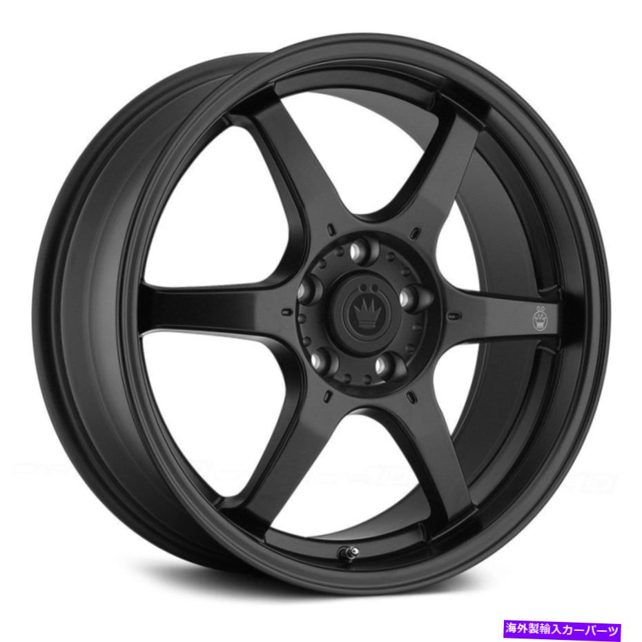 ホイール　４本セット Konig Backbone Wheels 17x7.5（45、5x114.3、73.1）4のブラックリムセット Konig BACKBONE Wheels 17x7.5 (45, 5x114.3, 73.1) Black Rims Set of 4【並行輸入品】