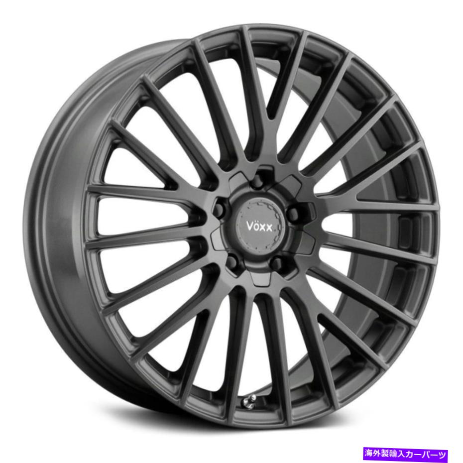 ホイール　４本セット Voxx Capoホイール17x7.5（38、5x112、72.56）4の灰色のリムセット Voxx CAPO Wheels 17x7.5 (38, 5x112, 72.56) Gray Rims Set of 4【並行輸入品】