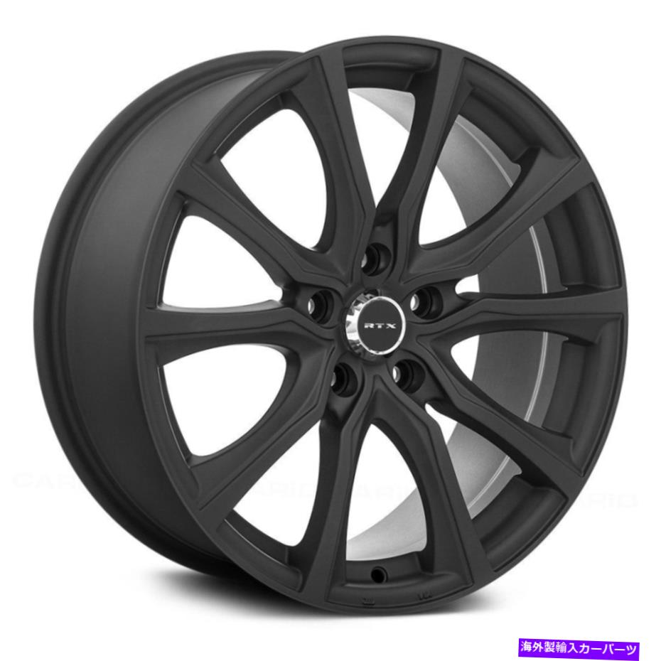 ホイール　４本セット RTX輪郭ホイール17x7.5（40、5x108、63.4）4のブラックリムセット RTX Contour Wheels 17x7.5 (40, 5x108, 63.4) Black Rims Set of 4【並行輸入品】