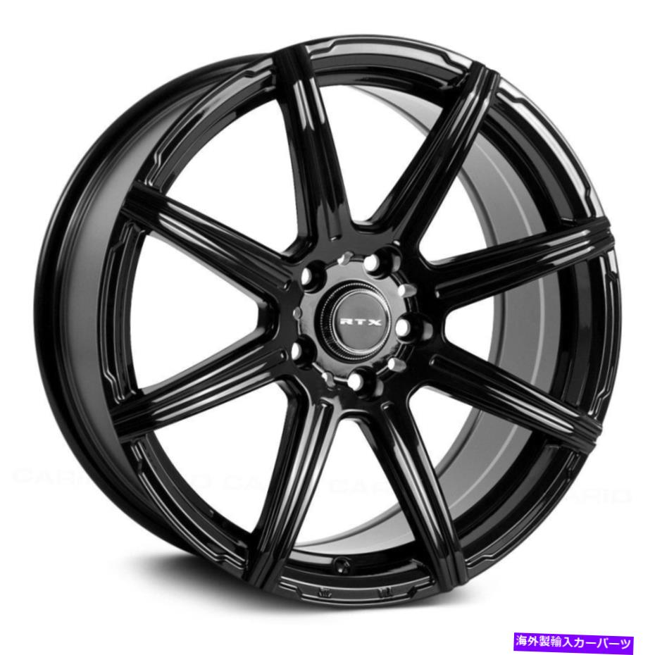 ホイール　４本セット RTXコンパスホイール17x7.5（40、5x114.3、73.1）4のブラックリムセット RTX COMPASS Wheels 17x7.5 (40, 5x114.3, 73.1) Black Rims Set of 4【並行輸入品】