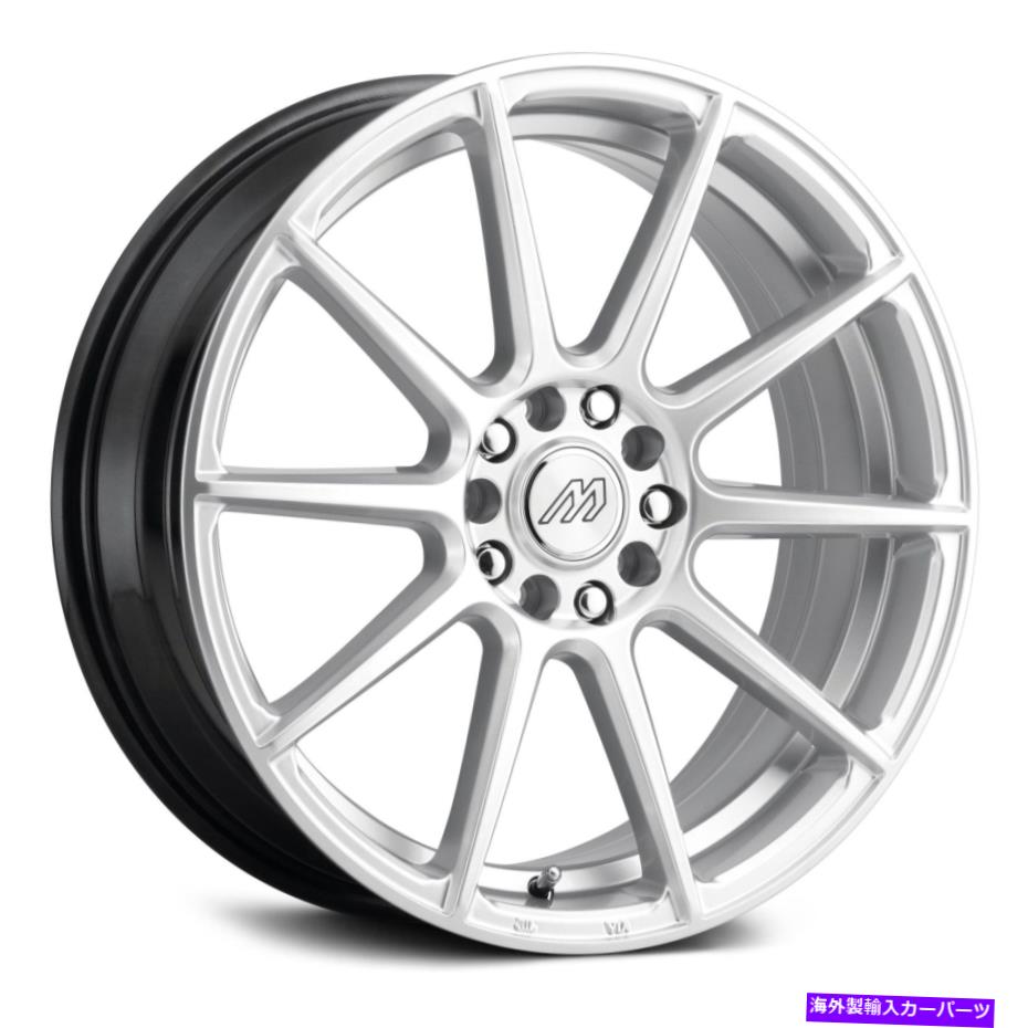 ホイール 4本セット マッハパフォーマンスMP43ホイール18x8(35、5x114.3、72.56)4のシルバーリムセット MACH Performance MP43 Wheels 18x8 (35, 5x114.3, 72.56) Silver Rims Set of 4【並行輸入品】|Us Custom Parts Shop USDM
