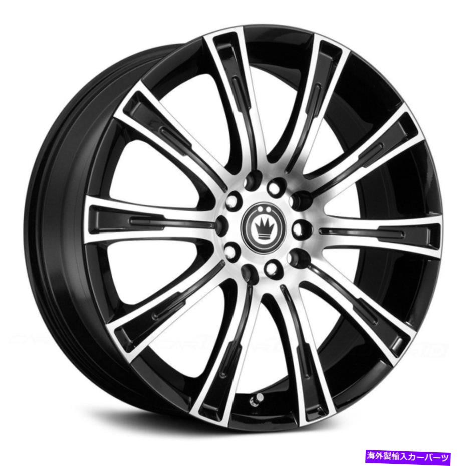 ホイール 4本セット Konig Crown Wheels 16x7.5(40、5x114.3、73.1)4のブラックリムセット Konig Crown Wheels 16x7.5 (40, 5x114.3, 73.1) Black Rims Set of 4【並行輸入品】|Us Custom Parts Shop USDM