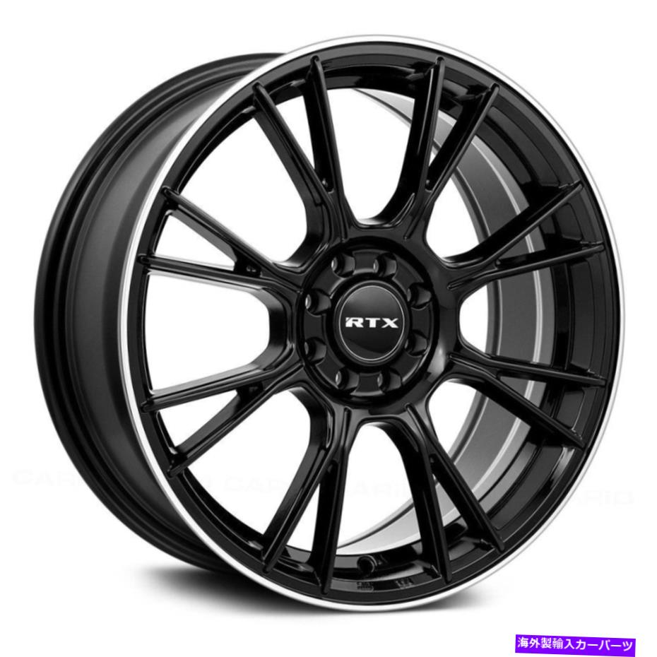 ホイール　４本セット RTX蒸気ホイール18x8（40、5x114.3、73.1）4のブラックリムセット RTX Vapor Wheels 18x8 (40, 5x114.3, 73.1) Black Rims Set of 4【並行輸入品】