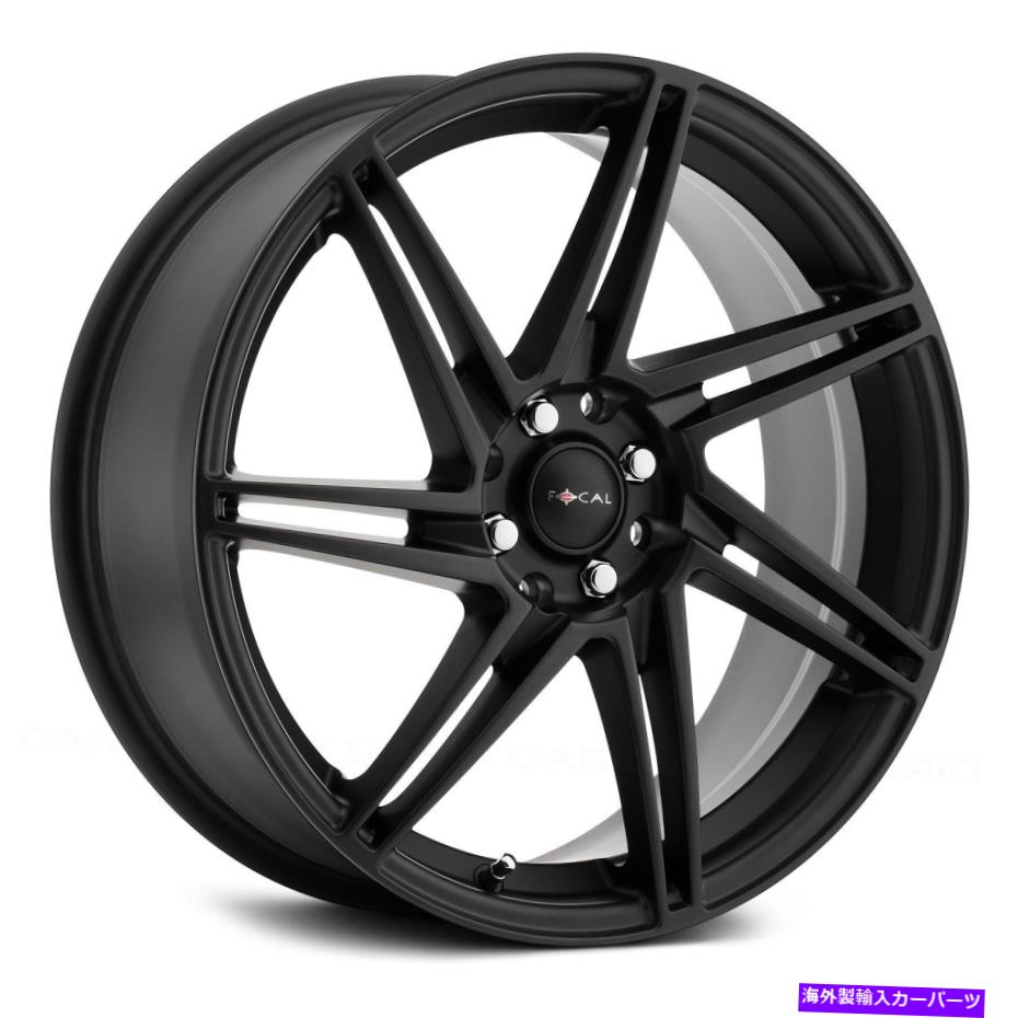 ホイール　４本セット フォーカル449SB F-14ホイール17x8（42、5x114.3、72.62）4のブラックリムセット Focal 449SB F-14 Wheels 17x8 (42, 5x114.3, 72.62) Black Rims Set of 4【並行輸入品】
