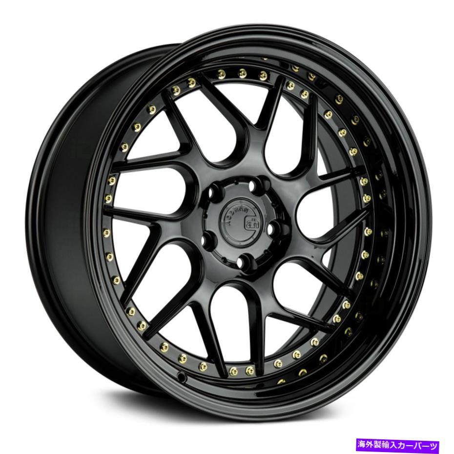 ホイール 4本セット aodhan ds01ホイール18x9.5(15、5x114.3、73.1)4のブラックリムセット Aodhan DS01 Wheels 18x9.5 (15, 5x114.3, 73.1) Black Rims Set of 4【並行輸入品】|Us Custom Parts Shop USDM