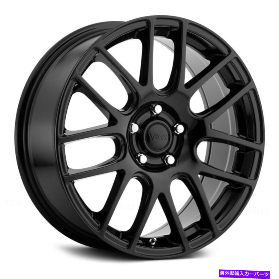 ホイール 4本セット Voxx Novaホイール17x8(40、5x114.3、73.1)4のブラックリムセット Voxx NOVA Wheels 17x8 (40, 5x114.3, 73.1) Black Rims Set of 4【並行輸入品】|Us Custom Parts Shop USDM