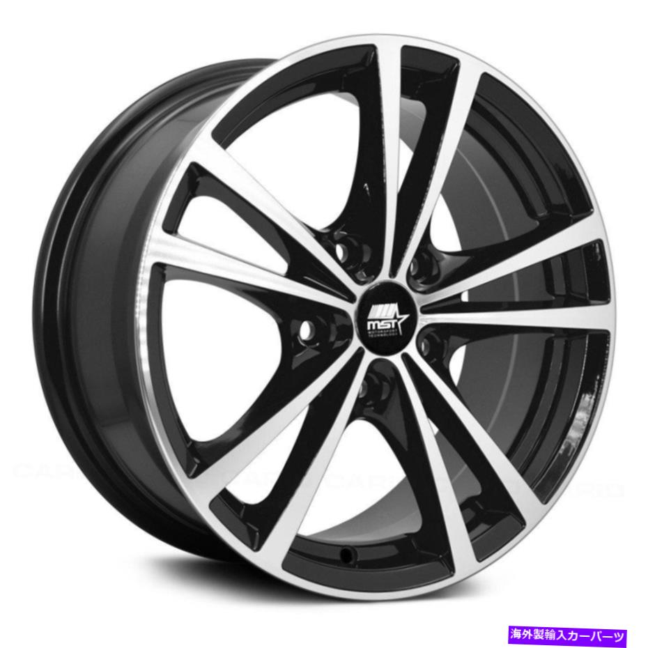 ホイール　４本セット MSTセイバーホイール17x7（45、5x114.3、72.69）4のブラックリムセット MST Saber Wheels 17x7 (45, 5x114.3, 72.69) Black Rims Set of 4【並行輸入品】