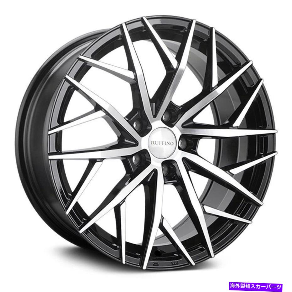 ホイール 4本セット Ruffino Ruf52 Atraxホイール18x8(35、5x114.3、73.1)4のブラックリムセット Ruffino RUF52 Atrax Wheels 18x8 (35, 5x114.3, 73.1) Black Rims Set of 4【並行輸入品】|Us Custom Parts Shop USDM