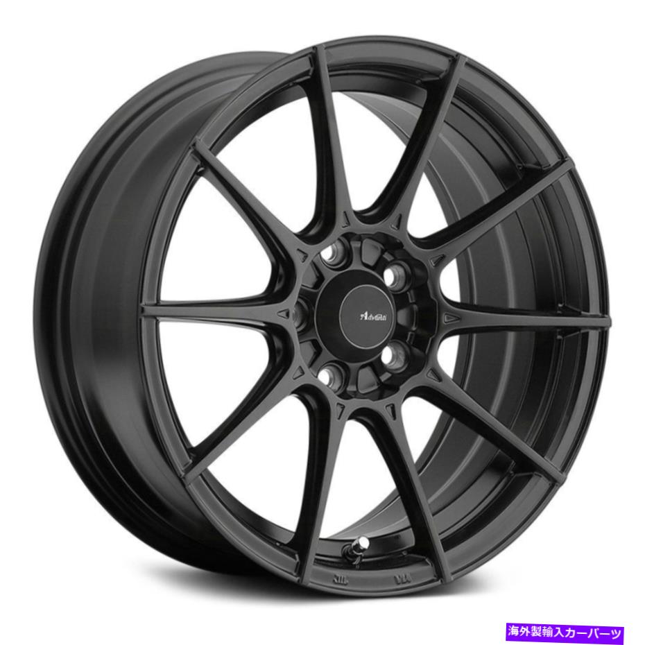 ホイール　４本セット Advanti Racing Storm S1ホイール15x8（25、4x100、73.1）4のブラックリムセット Advanti Racing STORM S1 Wheels 15x8 (25, 4x100, 73.1) Black Rims Set of 4【並行輸入品】