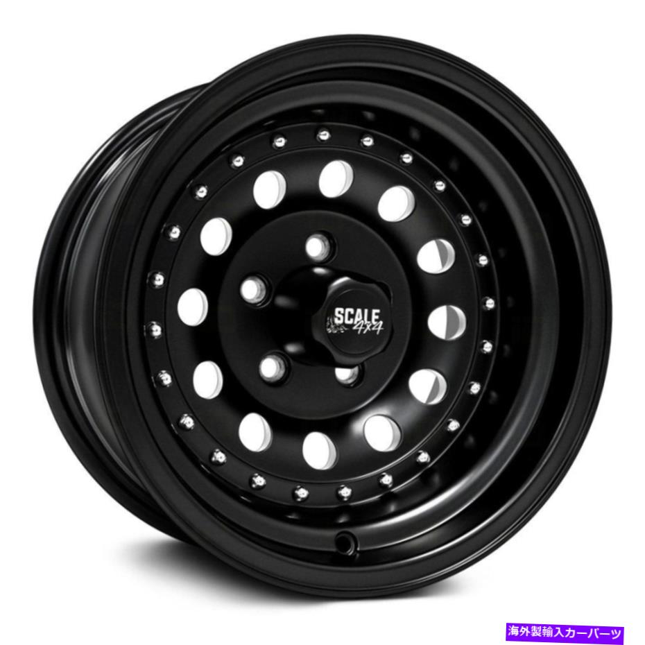 ホイール　４本セット スケール4x4バンディットIIホイール16x8（0、8x165.1、130.81）4のブラックリムセット Scale 4x4 Bandit II Wheels 16x8 (0, 8x165.1, 130.81) Black Rims Set of 4【並行輸入品】