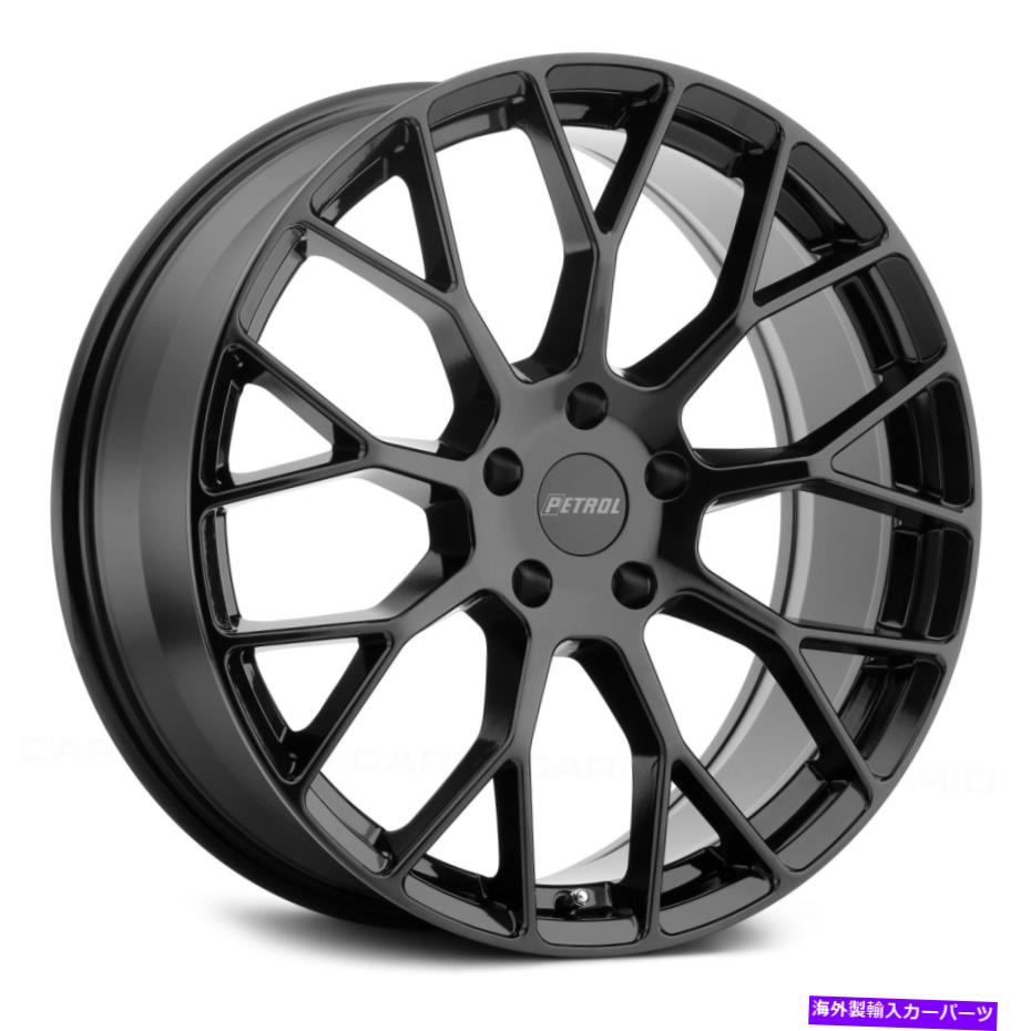 ホイール　４本セット ガソリンP2Bホイール16x7（40、5x114.3、72.1）4のブラックリムセット Petrol P2B Wheels 16x7 (40, 5x114.3, 72.1) Black Rims Set of 4【並行輸入品】
