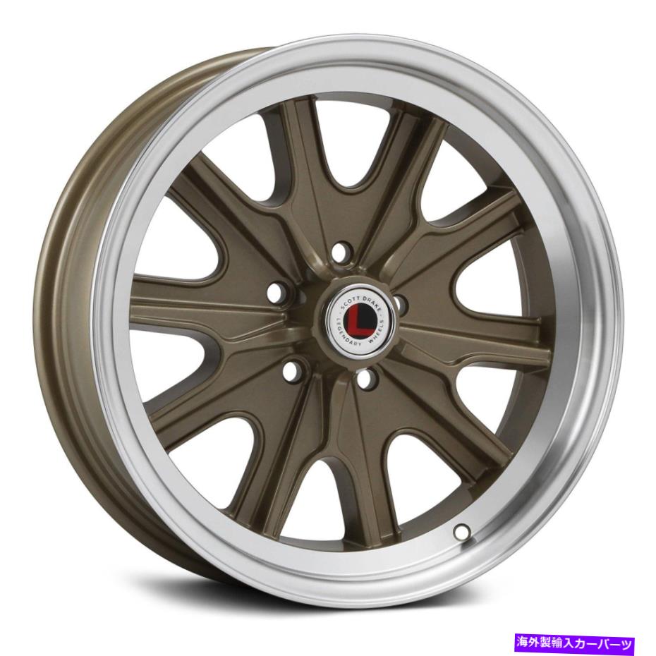 ホイール　４本セット 伝説のHB 45ホイール15x7（7、5x114.3、79.3）4のゴールドリムセット Legendary HB 45 Wheels 15x7 (7, 5x114.3, 79.3) Gold Rims Set of 4【並行輸入品】