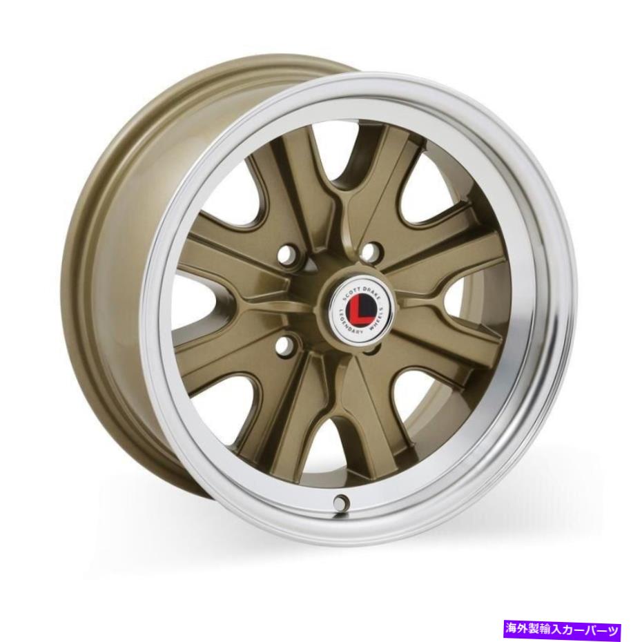 ホイール　４本セット 伝説のHB 44ホイール15x7（7、4x114.3、79.3）4のゴールドリムセット Legendary HB 44 Wheels 15x7 (7, 4x114.3, 79.3) Gold Rims Set of 4【並行輸入品】